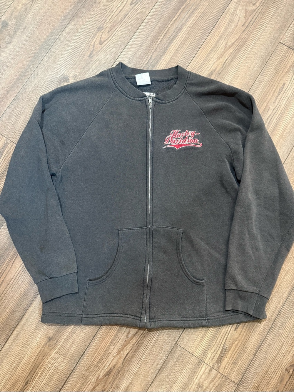 Vintage Harley-Davidson Ann Arbor Full Zip Sweatshirt Jacket Black XL